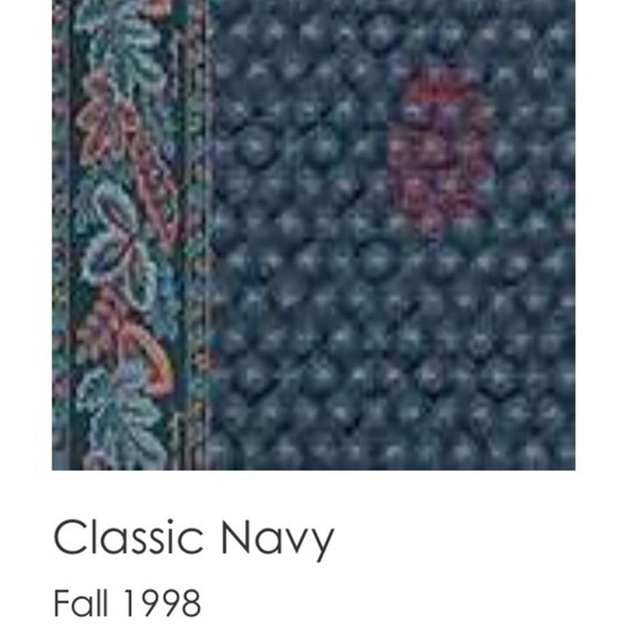 Vintage VERA BRADLEY 1998 Classic Navy Cosmetic Case Maroon Paisley Travel - Picture 12 of 12